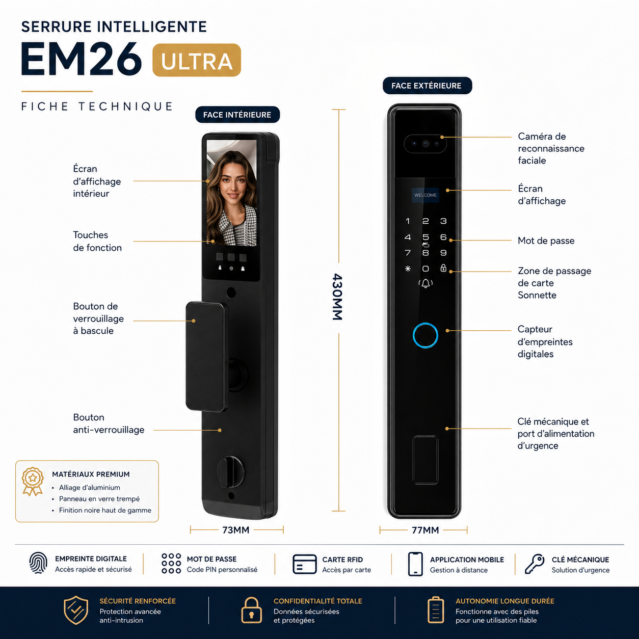 Serrure Intelligente EM26 Ultra pdp2