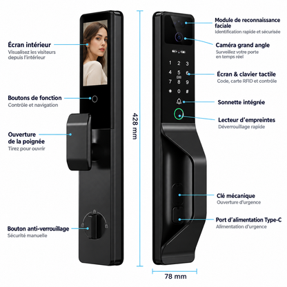 Serrure Intelligente HK80 ULTRA BLINDÉE